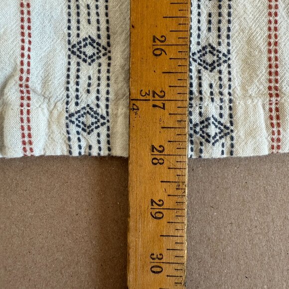 Mutual Weave Diamond & Stripes White/Red/Blue Button Down Short‎ Sleeve - Picture 5 of 6